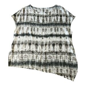 bryn Walker Black and White Tie-Dye Pullover.